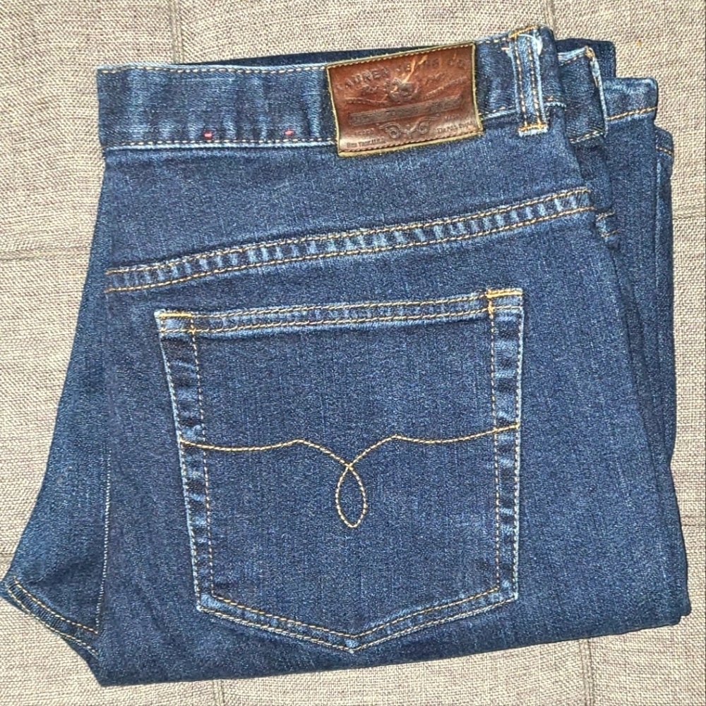 Lauren Jeans Co.‎ Ralph Lauren classic bootcut denim jeans women's 14 Rise11"